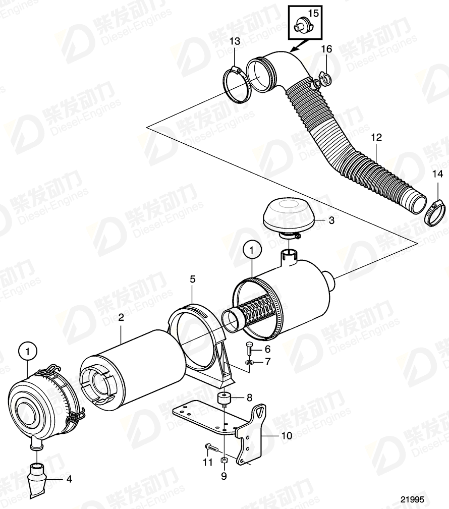 VOLVO Dust ejector 20405839 Drawing